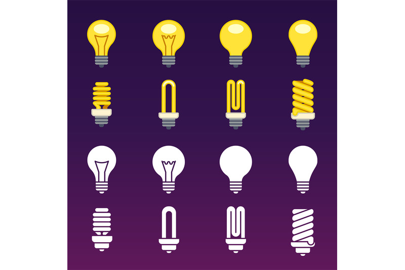 white-silhouettes-and-colorful-light-bulbs-icons