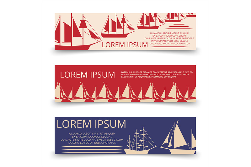 sea-horizonal-banners-template-with-sailboats