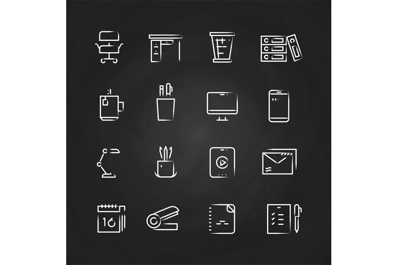hand-drawn-office-icons-on-chalkboard