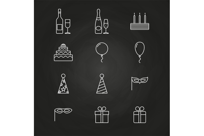 birthday-party-icons-on-chalkboard