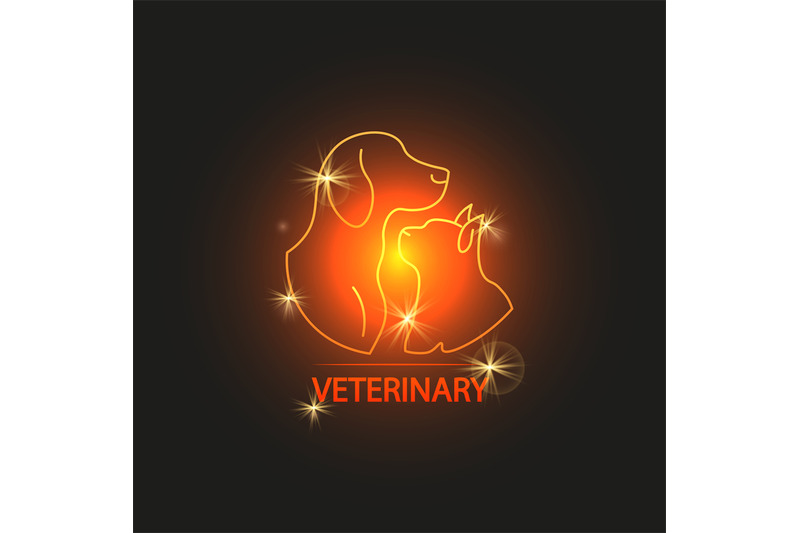 shine-veterinary-logo-design-with-cat-and-dog