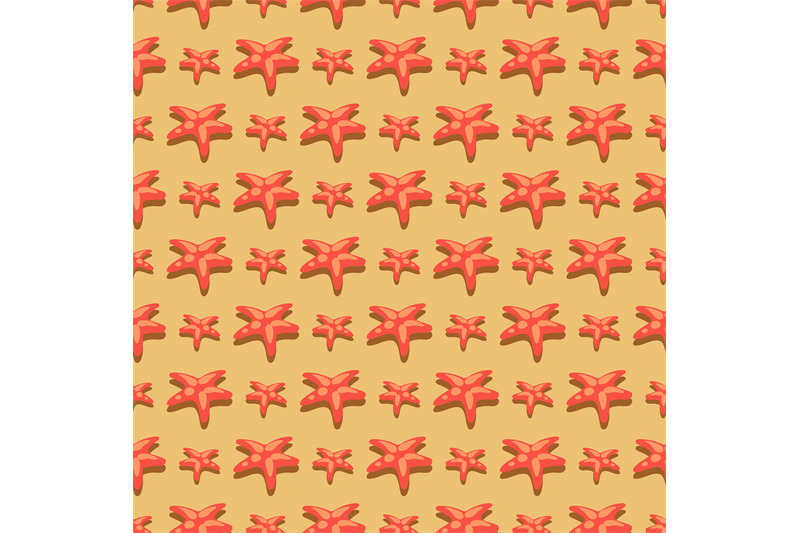 abstract-summer-background-with-red-starfish-seastar-seamless-patter