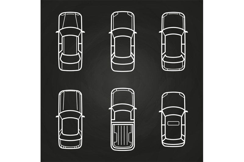 white-cars-template-set-cars-top-view-icons