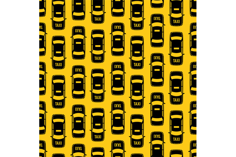 black-taxi-traffic-seamless-pattern-on-yellow-backdrop