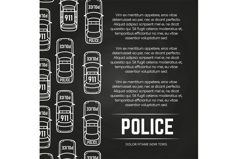 chalkboard-police-poster-with-cars-design