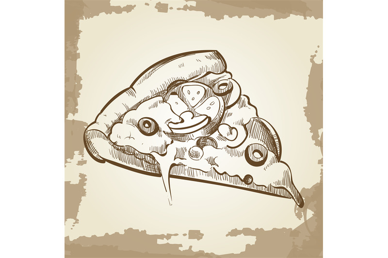 hand-sketched-pizza-on-vintage-grunge-background-fast-food-poster