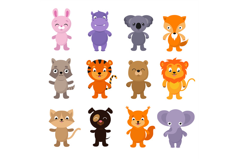 funny-cartoon-young-animals-vector-characters-collection