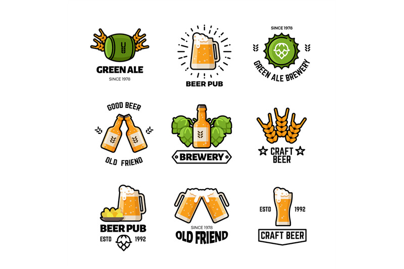 beer-pub-vector-logos-and-emblems-brewery-and-brewing-business-vintag