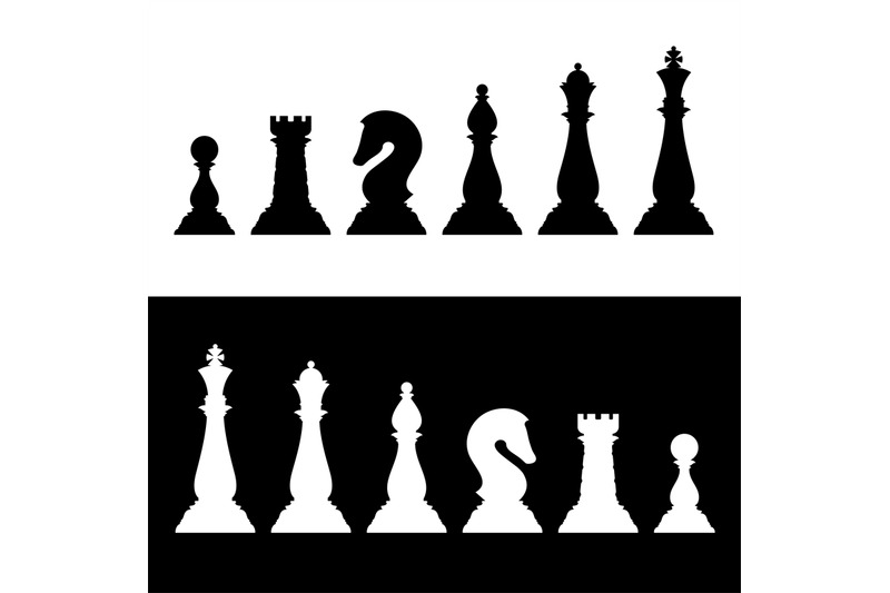 Download Chess pieces black silhouettes set. Business strategy ...