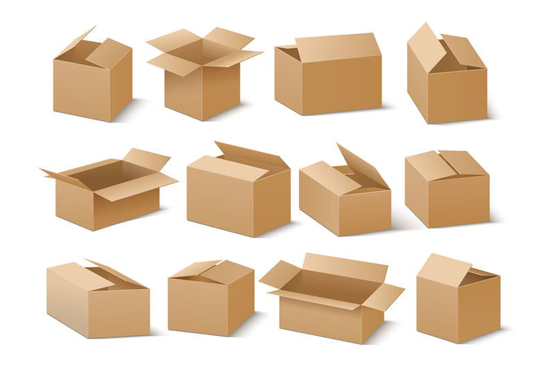 delivery-and-shipping-carton-package-brown-cardboard-boxes-vector-set