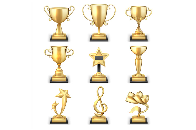 realistic-golden-trophy-cups-and-sports-awards-vector-set