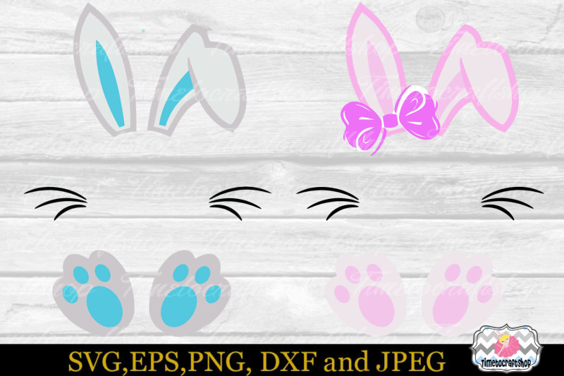 Download SVG, Dxf, Eps & Png Easter Bunny Monogram for Cricut and ...