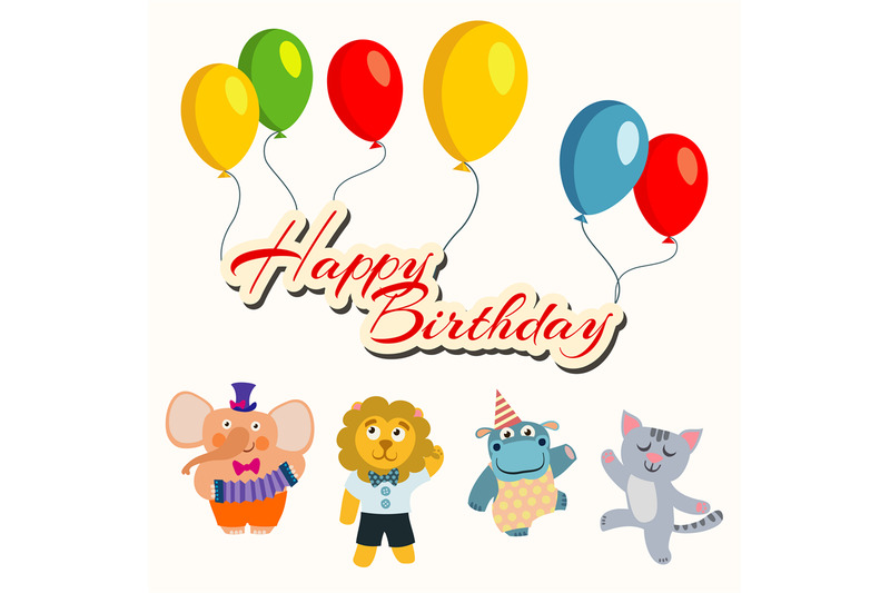 happy-birthday-banner-with-balloons-and-cartoon-dancing-animals