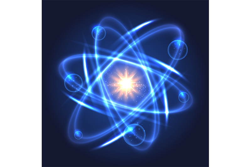 shining-nuclear-atom-model