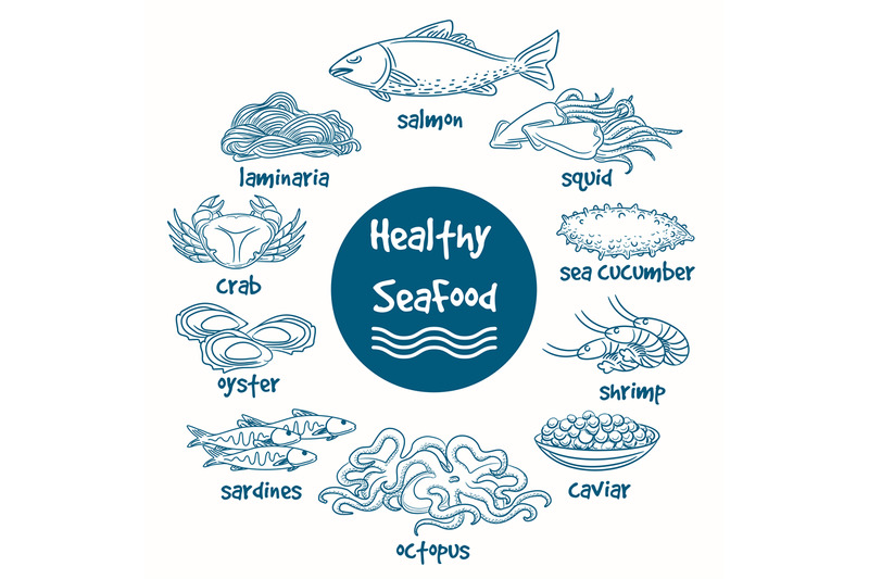 healthy-line-doodle-seafood