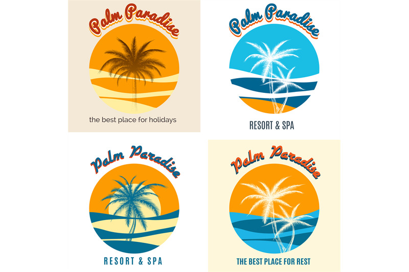 palm-paradise-logo-set