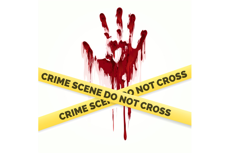 bloody-handprint-and-police-crime-scene