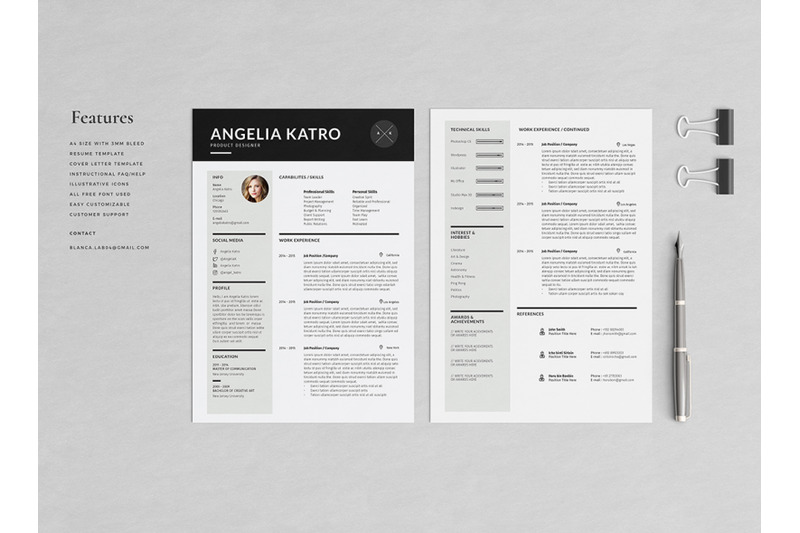 angelia-resume-template