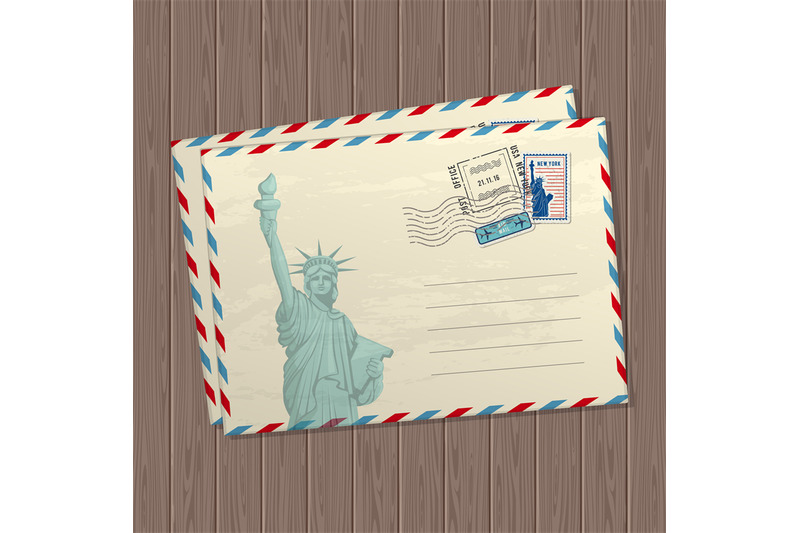 vector-vintage-style-letters-with-the-statue-of-liberty-marks-and-sta