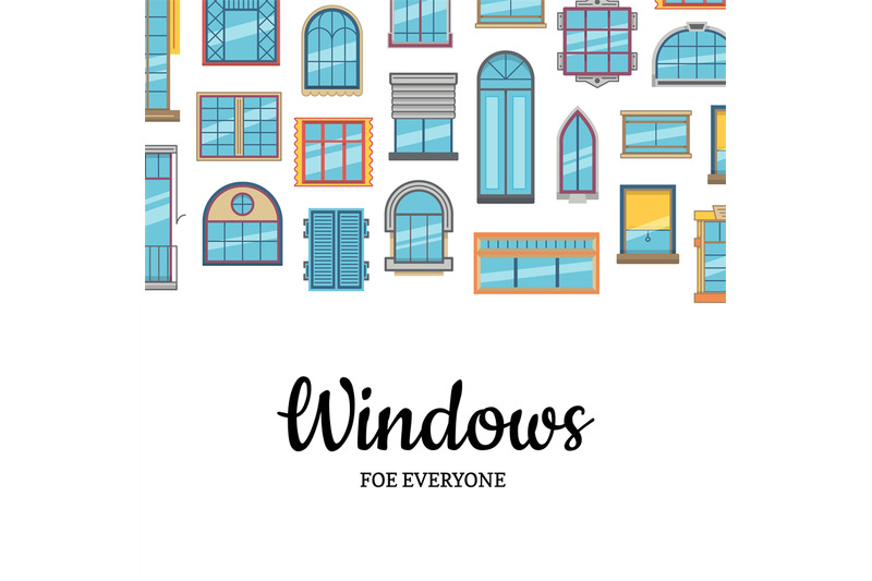 vector-window-flat-icons-background-with-place-for-text-illustration