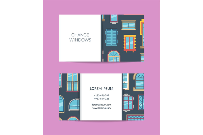 vector-flat-icons-business-card-for-windows-company-illustration