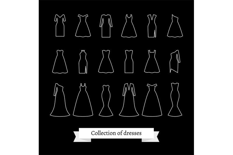 dresses-line-icons