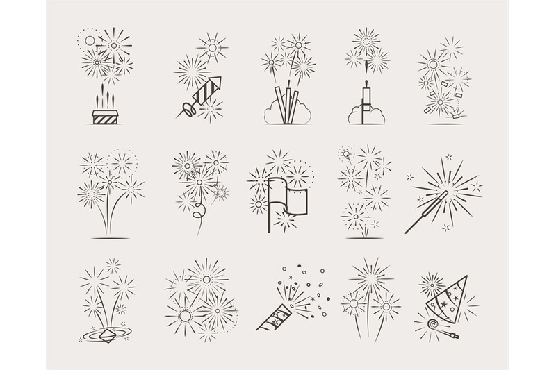 pyrotechnic-line-icons