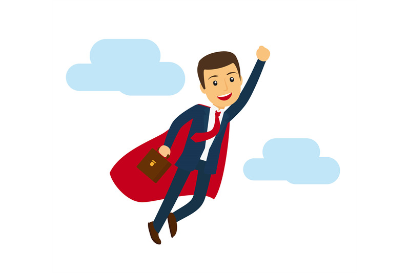 office-superman-flying-icon