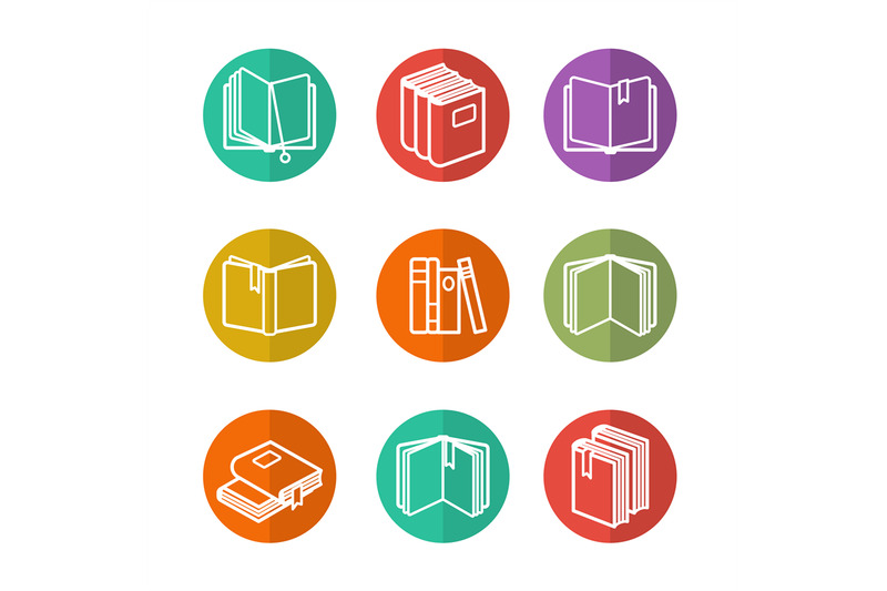 colorful-line-books-icons