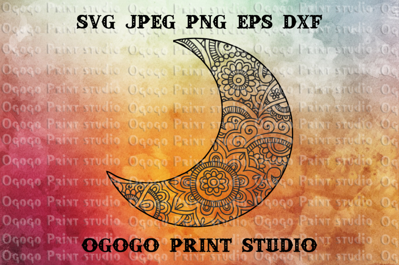 Download Moon SVG, Zentangle SVG, Kids room svg, Mandala svg ...