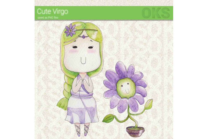 virgo-watercolor-clipart-zodiac-sign-instant-download-png