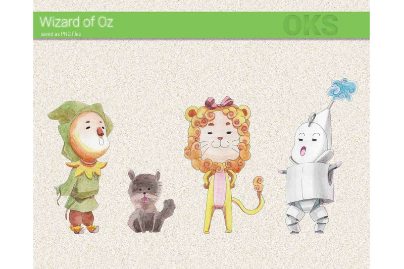 wizard-of-oz-watercolor-clipart-instant-download-png