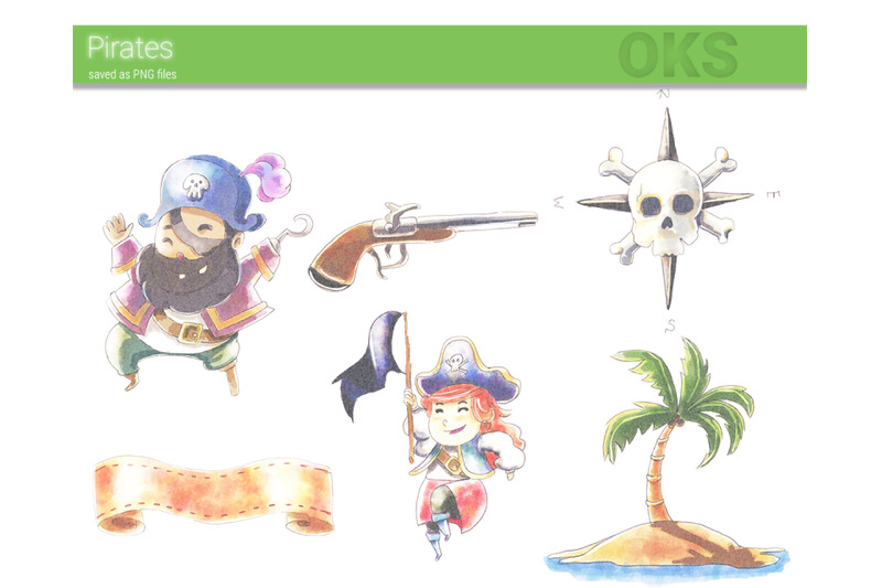 pirate-watercolor-clipart-instant-download-png