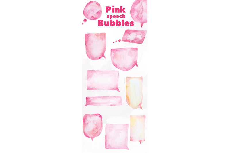 pink-watercolor-speech-bubbles