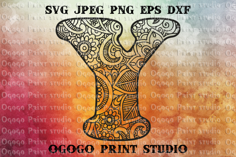 Download Alphabet Letter SVG, Initial svg, Zentangle SVG, Mandala ...