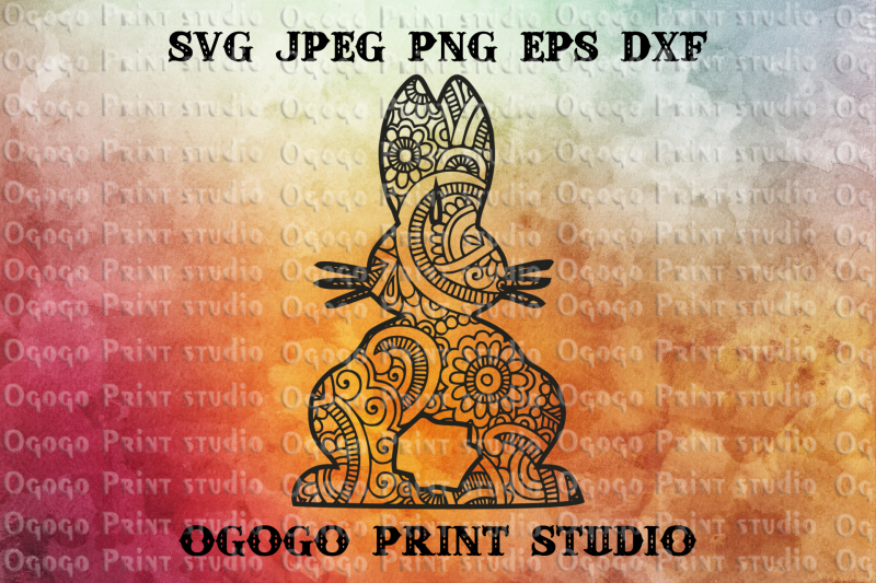 Download Bunny svg, Easter svg, Mandala svg, Zentangle SVG, Cricut ...