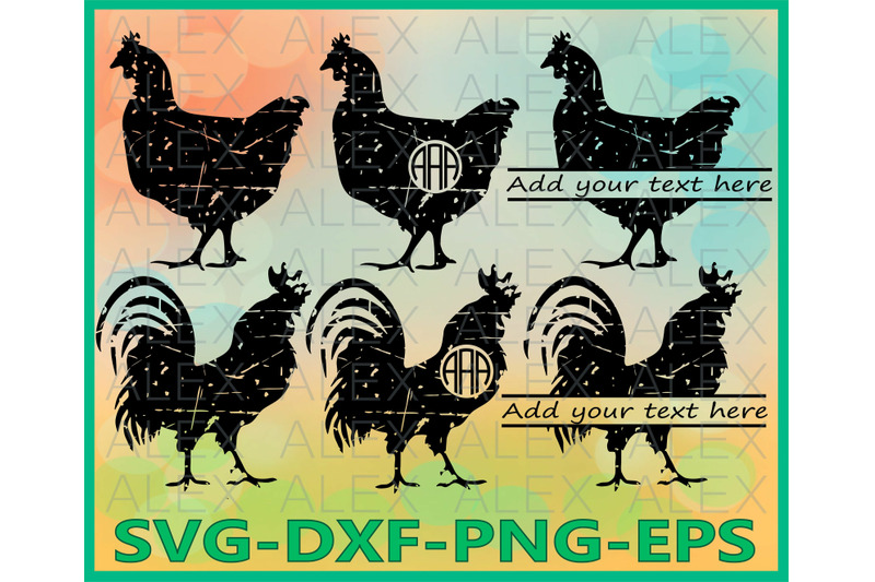 Cock Rooster Silhouette Craft SVG.DIY SVG Cock Rooster Silhouette Craft SVG.DIY SVG