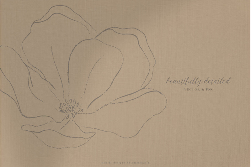 magnolia-flower-modern-art-set