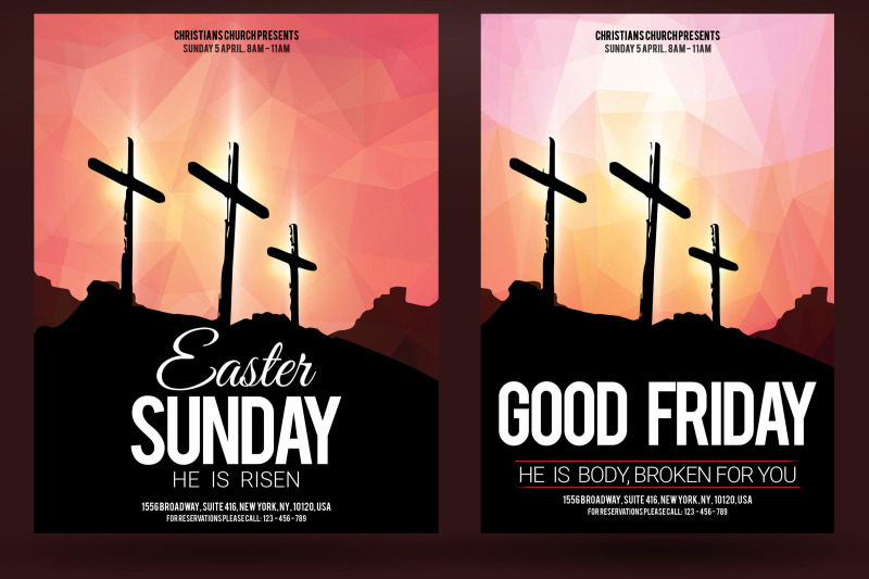 easter-sunday-good-friday-church-flyer