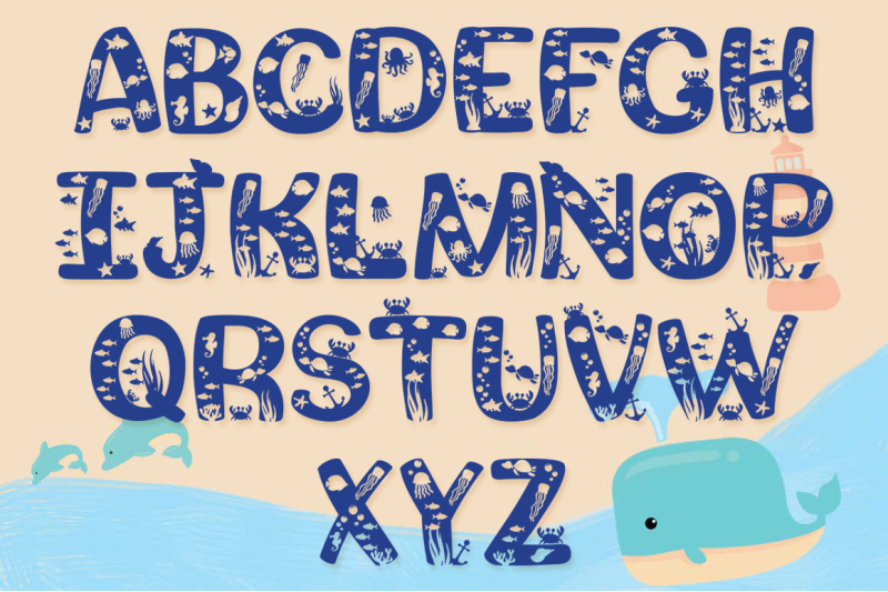 Download Squishy Beach Alphabet and Split Letters SVG Cut Files ...