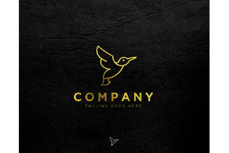 elegant-line-flying-hummingbird-logo-template-icon-element-isolated