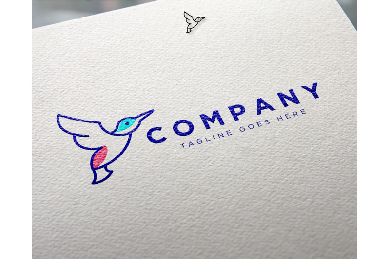 elegant-line-flying-hummingbird-logo-template-icon-element-isolated