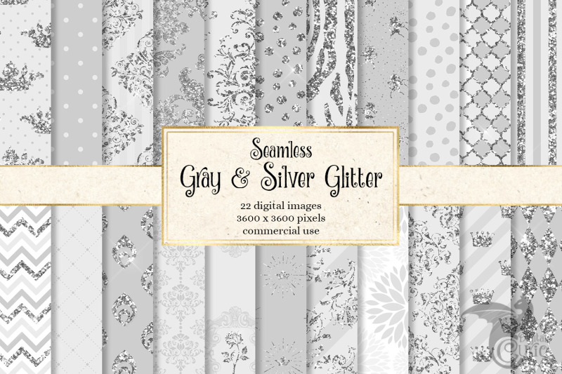 gray-and-silver-glitter-digital-paper