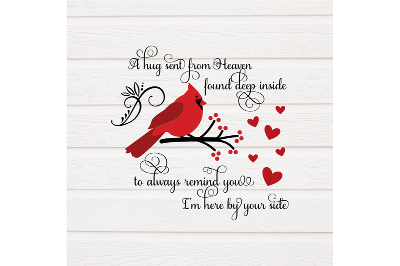 Download Cardinal Memorial SVG - A Hug From Heaven SVG By ...