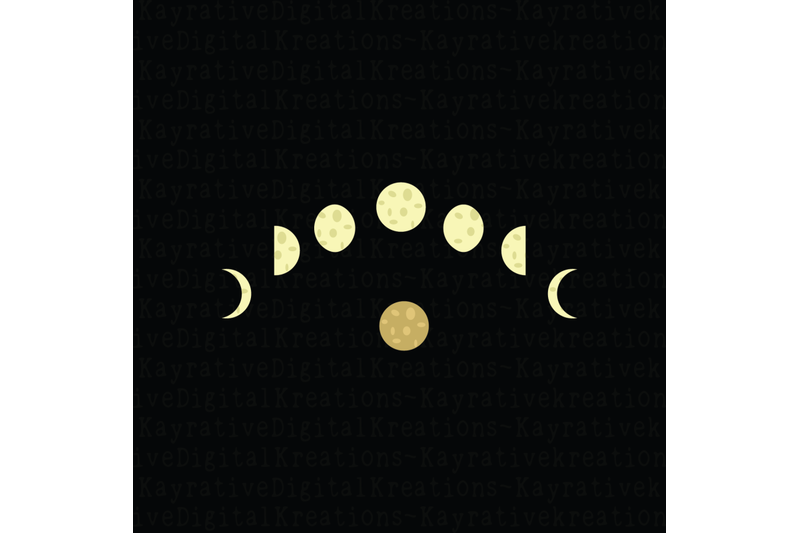 Download Moon Phase SVG - Moon SVG By KayrativeDigital ...