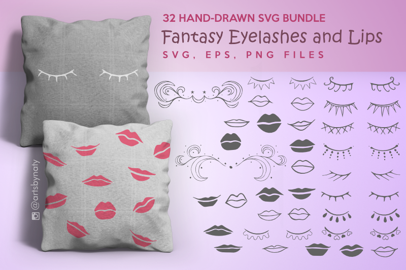 32-hand-drawn-svg-bundle-fantasy-eyelashes-and-lips