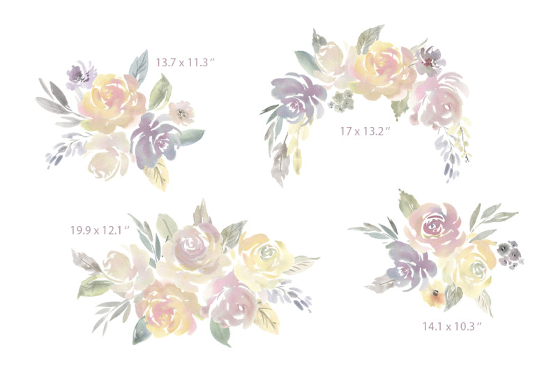 watercolor-light-flowers-bouquets-roses-peonies