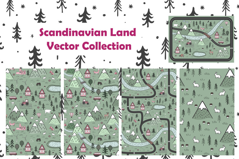 scandinavian-land-vector-collection