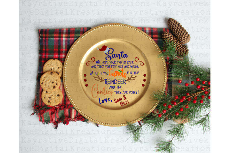 Santa Cookie Plate Svg By Kayrativedigital Thehungryjpeg Com