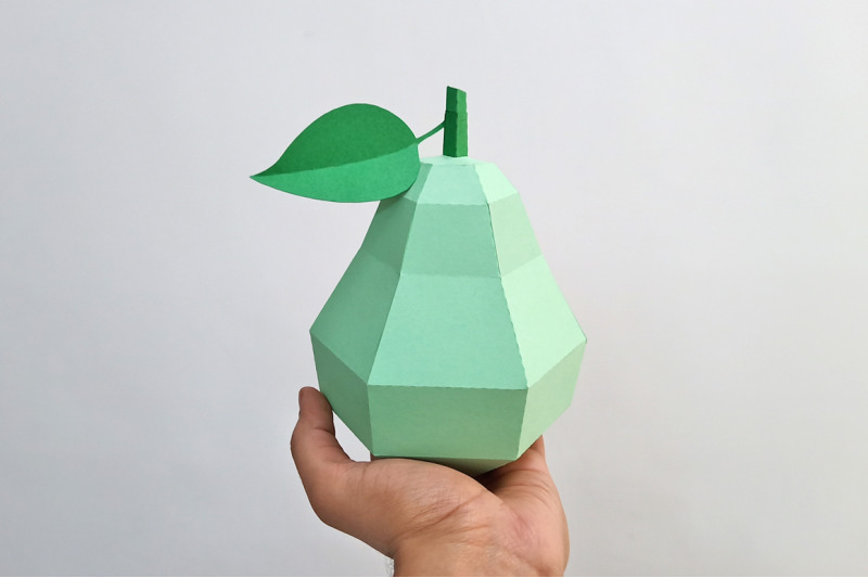 diy-pear-3d-papercraft